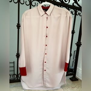 Armani exchange long button down blouse